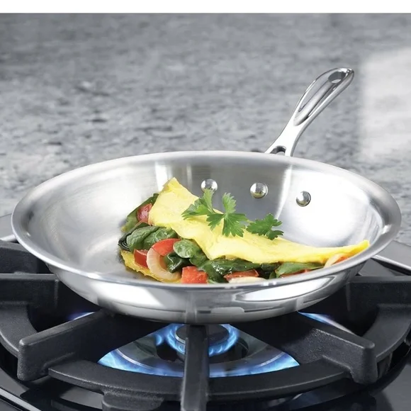 Calphalon Silver Triply Stainless Steel Fry Pan 8” NWT - Picture 5 of 6